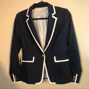 Banana Republic Navy Blazer w/ White detail